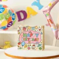Birthday Gift Bag Cute Cartoon Tote Bag with Happy Birthday Print for Party Favors - Happy Birthday Pattern / L
