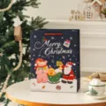 Weihnachtsgeschenk Tasche Süß Cartoon Bär Weihnachtsmann Papiertüte Verpackung - Frohe Weihnachten - Schlitten / L