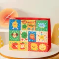 Bonita bolsa de regalo de dibujos animados para fiestas y zapatos con estampados. - Soleado A-Extra Grande