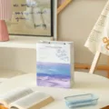 Bolsa de regalo de papel con paisaje romántico estilo INS para flores, muy elegante. - Siempre libre - Tamaño pequeño