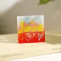 Kreativer bunter Farbverlauf Love Text Kühlschrankmagnet süßer Deko Magnet für Zuhause - Liebe