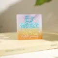 Gradienter quadratischer Kühlschrankmagnet mit inspirierendem Zitat, heilende Deko. - Erfülle Dich Selbst