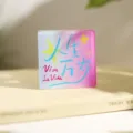 Verlauf quadratischer dekorativer Kühlschrankmagnet mit inspirierender Typografie. - Viva La Vida