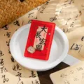 Chinesischer Stil Acryl Kühlschrankmagnet dekorativer Aufkleber mit niedlichem Katzenmuster. - Cartoon-Große Pläne