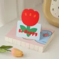 Biglietto d'auguri 3D pieghevole retrò a tema tulipano carino perfetto per compleanno feste. - Fiorellino Rosso - Tulipano Rosso