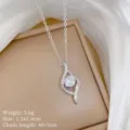 Elegante collana con ciondolo in zircone e catena regolabile gioiello raffinato donna. - Stile Micro-Intarsiato Tondo (XL2606-132)