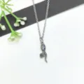 Elegante collana con pendente a serpente argento con zirconi microincastonati catena chic - Strass Bianco Argento (XL2189-140)