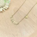 Gouden roestvrijstalen margriet bloem hanger detail ketting, delicate mode sleutelbeen ketting. - XL1900-1 Gouden Bloemblad