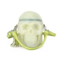 Glow in the dark skull handbag punk style shoulder bag for Halloween party and daily wear. - 15x21x22cm / Green