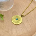 Gold Evil Eye Pendant Necklace Vintage Chain Jewelry Gift For Women And Men Fashion - XL0916-1 Gold