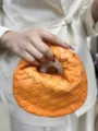 Orange woven leather handbag chic fashion top handle purse stylish casual women bag - Orange