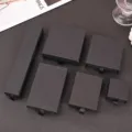 Premium matte black jewelry drawer gift boxes in various sizes for rings and necklaces - 9x9x3.2cm / Black