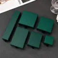 Dark green drawer jewelry boxes in various sizes - Green