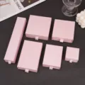 Elegant pink drawer-style jewelry gift boxes in multiple sizes for rings and necklaces - Light Pink