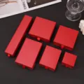 Premium red jewelry drawer gift boxes in various sizes for necklaces rings and earrings - Pearlescent Red