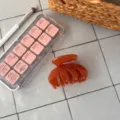 Kleine französische Haarspange in Bernsteinoptik, eleganter Haargreifer für stilvolles Styling. - Vier-Zahn Unregelmäßige Kralle / Durchscheinendes Dunkelorange