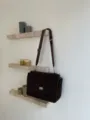 Dark Brown Suede Shoulder Bag, Casual Flap Crossbody Handbag with Metal Lock for Women - Coffee