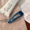 Blaues Harz Tropfen BB Haarklammer süße elegante Seitenklammer Textur Haarschmuck Accessoire - Klarer Goldetikett-Seitenclip / Dunkelblau