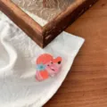 Simpatica molletta per capelli barboncino rosa resina fermaglio animale dolce dopamine per ragazze - Stile Barboncino Arancione Fiore Blu