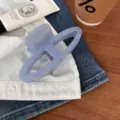 Elegante molletta per capelli geometrica azzurra, accessorio per capelli in stile francese. - Celeste