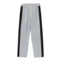 Pantalon de survêtement gris pour homme boutons pression noirs coupe droite décontracté - S / Gris