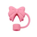 Simpatico copri cannuccia in silicone rosa con fiocco per bicchiere Stanley 10mm - Rosa