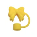Simpatica copertura per paglia in silicone con fiocco giallo tappo 10mm per tazza Stanley - Giallo