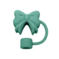 Silicone fiocco copristraw 10mm verde accessorio tazza carino copertura per cannuccia - Verde