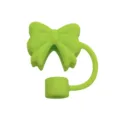 Copertura per cannuccia in silicone verde brillante fiocco 10mm topper riutilizzabile per tazze - Verde chiaro