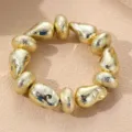 Vintage unregelmässige metallische Perlen Armband gold geometrische Armreif Damen Schmuck - Glänzendes Gold Unregelmäßiges Metallisches (BZ2352HB-A)