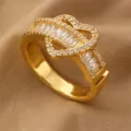 Vergoldeter Zirkonia Doppelherz verstellbarer Ring elegante Mode Finger Schmuck für Frauen. - Herz-Stil mit Zirkonia-Inlay (RZ0909kongxin)