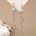 Orecchini pendenti lunghi con coda di pesce e nappe, gioielli eleganti di design per donne. - Stile Coda Di Pesce (EZ5734yuwei)