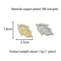 18K vergoldete und versilberte Hamsa-Hand-Anhänger aus Kupfer mit Zirkonia für DIY-Schmuck - Anhänger B / 2.5x1.6cm / Gold