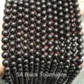High-polished 5A grade black tourmaline loose round beads for DIY jewelry making - 6mm / 60 Counts / 5A Natural Black Tourmaline
