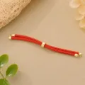 3mm gouden draad Milan touw rood gevlochten armband DIY halffabrikaat sieraden accessoire groothandel - Rood