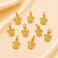 Prachtige zandgoud DIY hanger accessoires voor armbanden, stijlvol vintage gelukszakje ontwerp. - Stijl C / 8*12mm