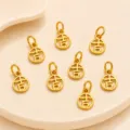 Vergulde Ji Chinees karakter holle Hanger DIY armband ketting sieraden maken accessoires - Stijl C