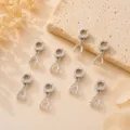 Zilverkleurige metalen universele ronde sluiting connector DIY sieraden accessoires voor ketting - Witgoud