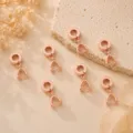 18K Vergulde ronde universele sluiting DIY armband ketting connector sieraden - Roségoud
