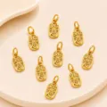 Ancient sand gold hollow Ruyi pendant, DIY jewelry making accessory for necklace and bracelet. - Style E