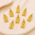 Verguld amulet hanger DIY sieraden accessoires voor ketting en armband maken! - Fortuin Tag Stijl (Stijl B)