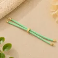 3mm gouddraad Milan koord DIY gevlochten armband verstelbare accessoire halffabrikaat - Muntgroen