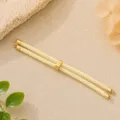Corda Milanese Tessuta d'Oro 3mm Bracciale Regolabile Accessorio Per Gioielli Fai da Te - Bianco avorio
