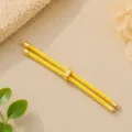 Bracciale in corda intrecciata Milano gialla 3mm accessorio per gioielli fai da te componente - Giallo
