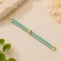 Bracciale in corda di Milano intrecciata turchese e oro accessorio DIY con punte e anello. - Verde malachite