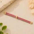 Bracciale con cordino intrecciato Milan rosa 3mm accessorio gioiello DIY regolabile - rosa scuro