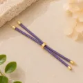 Corda Milan filo d'oro 3mm bracciale intrecciato accessorio DIY creazione gioielli - Viola