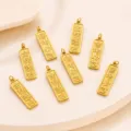 Antieke gouden stijl rechthoekige zegen hanger bedel voor DIY ketting accessoire - Stijl A