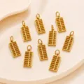 Gouden abacus hanger bedels voor DIY ketting sieraden maken vintage Chinese stijl metalen accessoire. - Stijl G