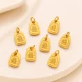 Gold plated DIY pendant charms for handmade jewelry necklace bracelet accessories. - Style C / 9x16mm